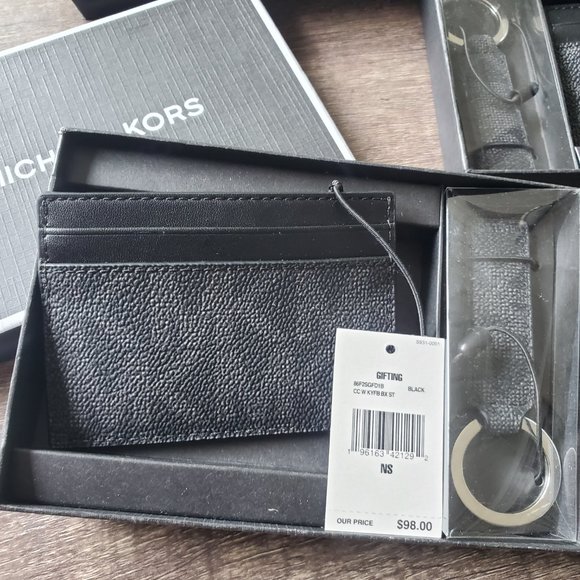 NIB 2PC MICHAEL KORS Jet Set CREDIT CARD & KEY FOB RING HOLDER GIFT SET - Picture 4 of 4